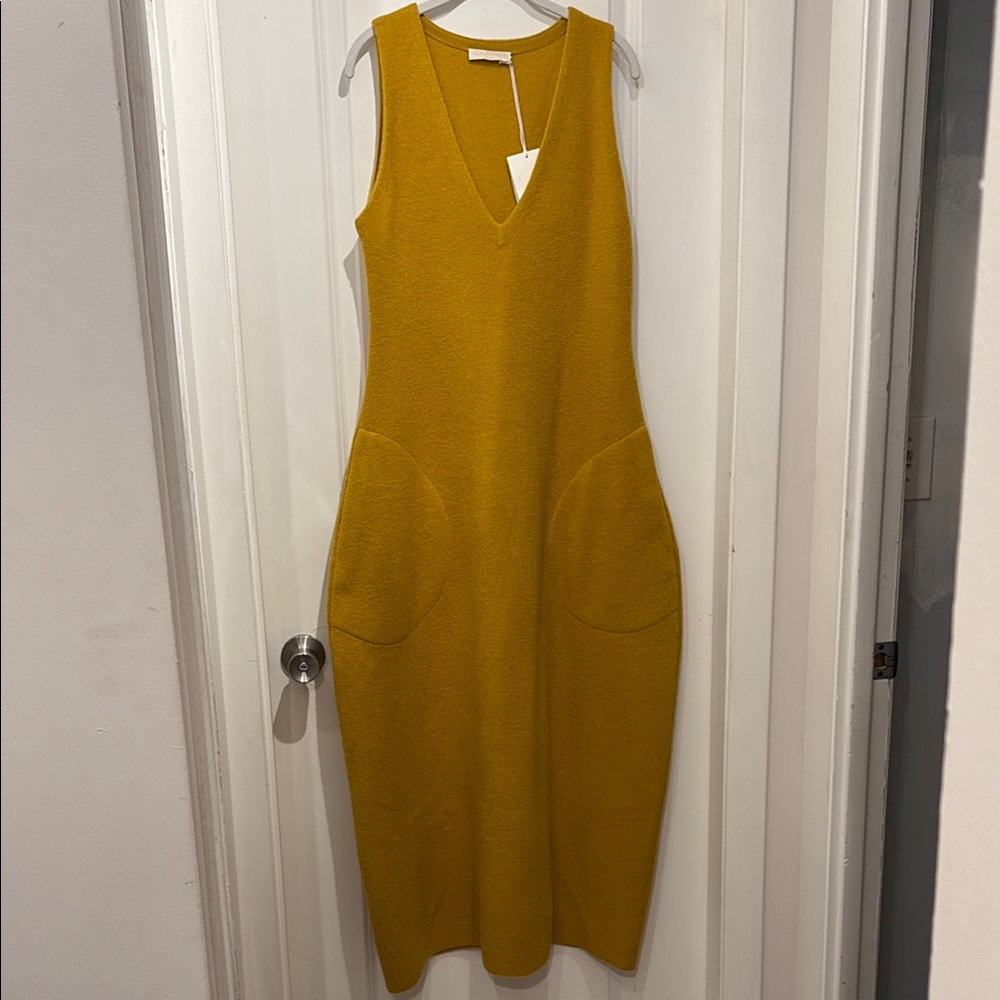 NWT Ulla Johnson NEVINA 100% Wool Wool Dress in Turmeric (yellow)  in Medium